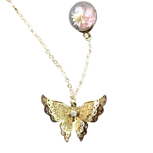 Gold leaf and butterfly bookmark - Picture 2 of 4